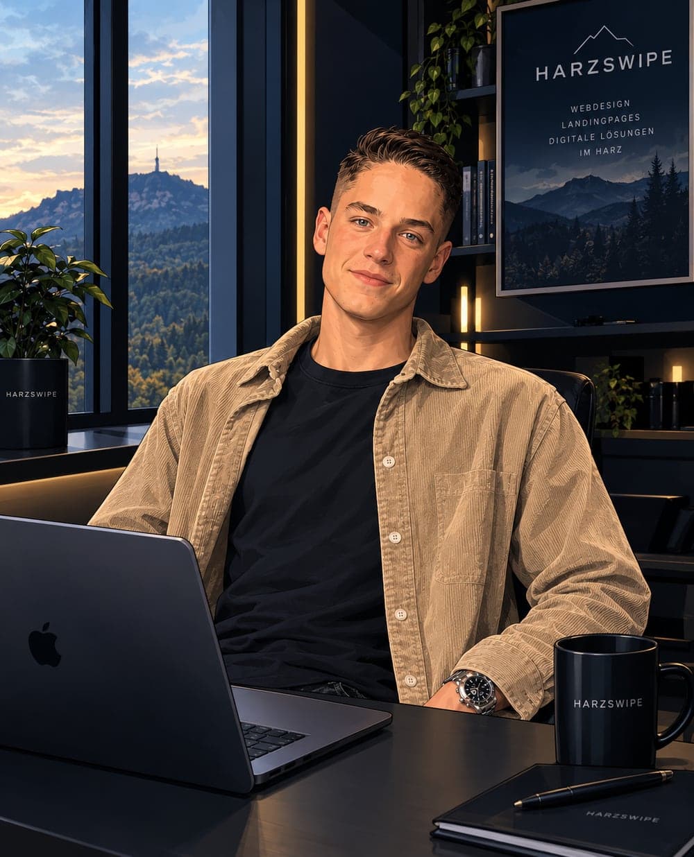 Tristan Lomas – Gründer von HarzSwipe (KI-generiertes Bild)